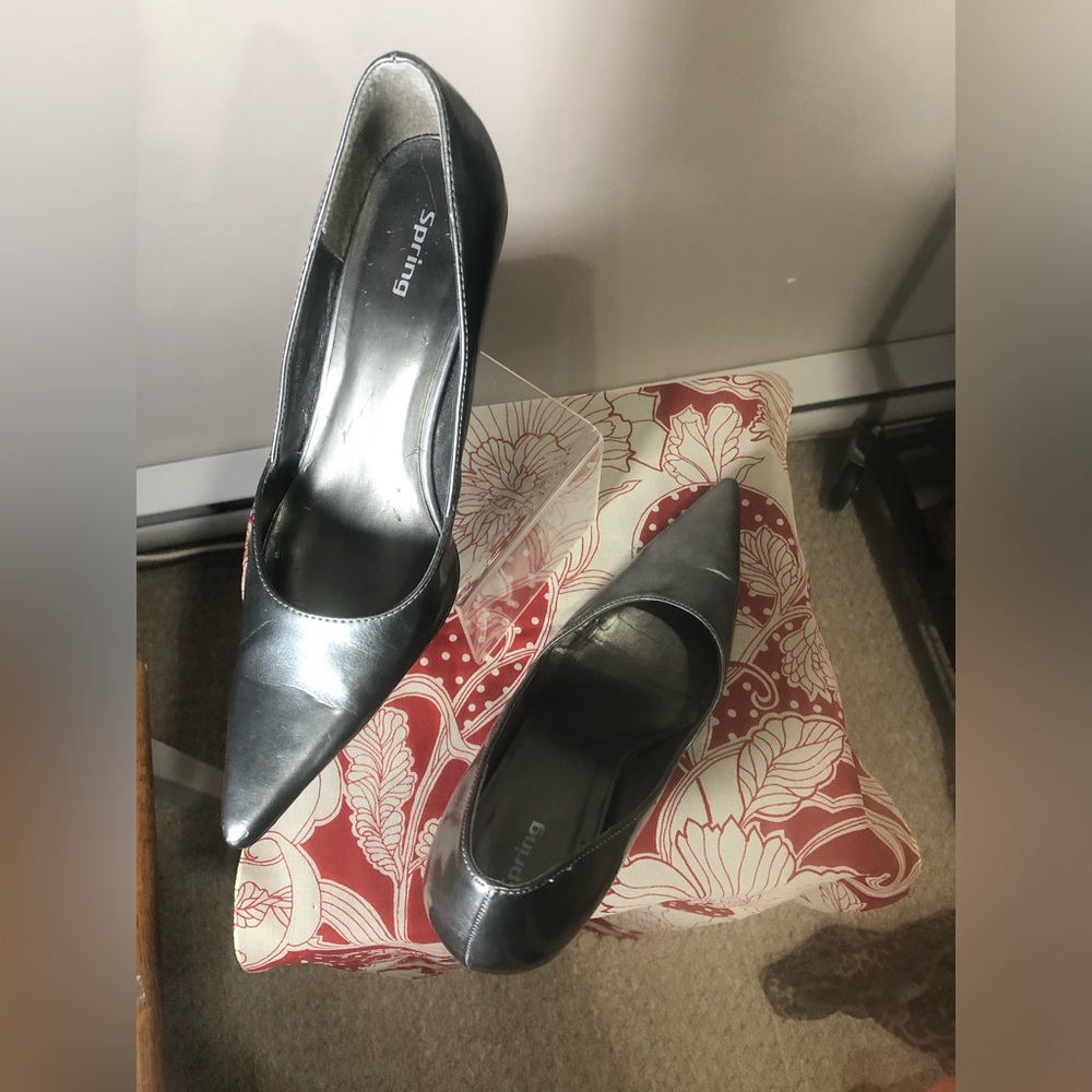 Call It Spring metallic silver pointed -Toe Pumps